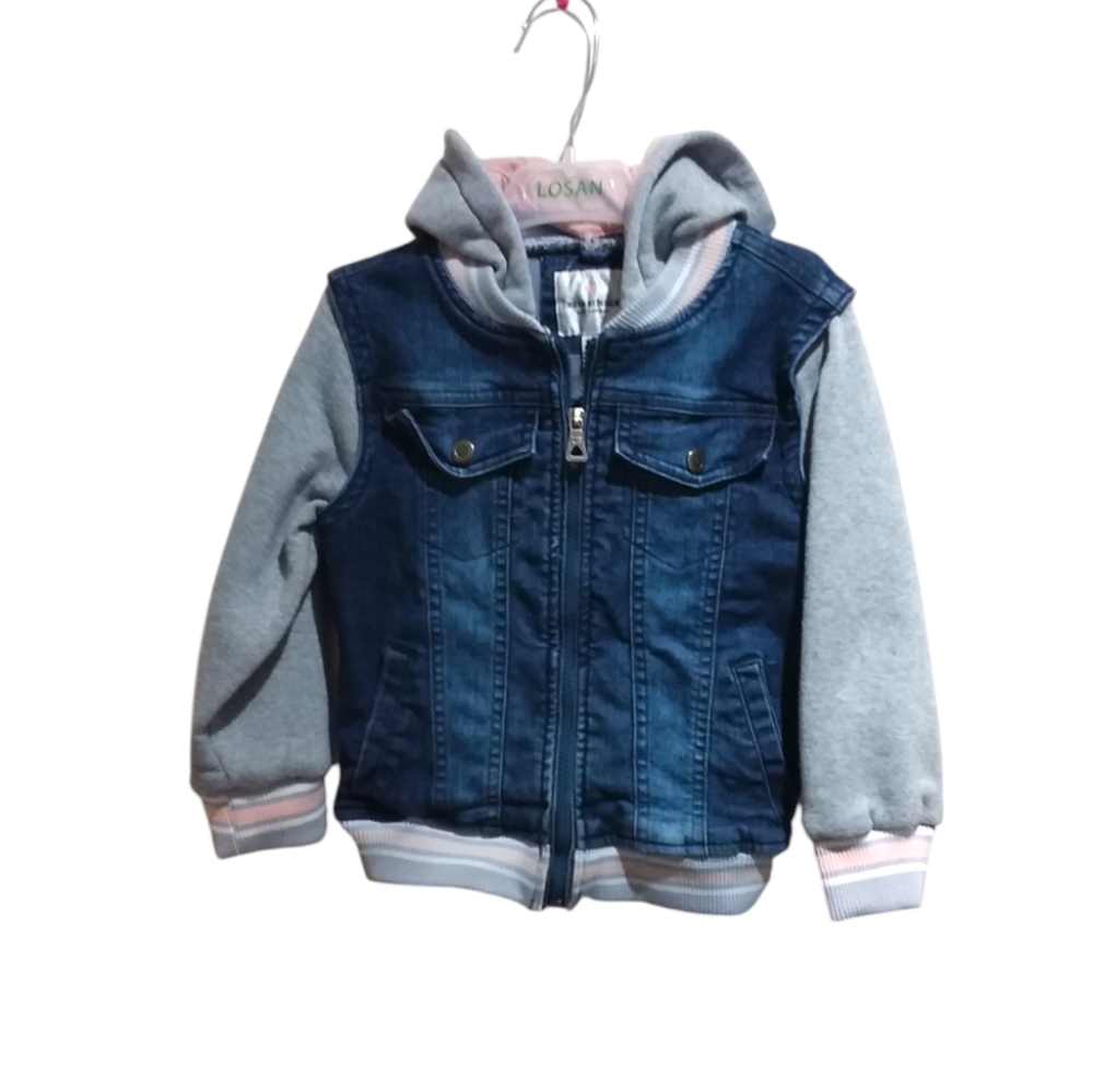 URBAN RE0UBLIC Toddler Girls Denim Bomber Jacket